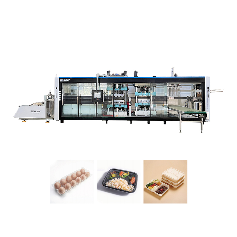 HYX-7185 Helt automatisk positiv og negativt trykk 3 stasjoner termoformingsmaskin