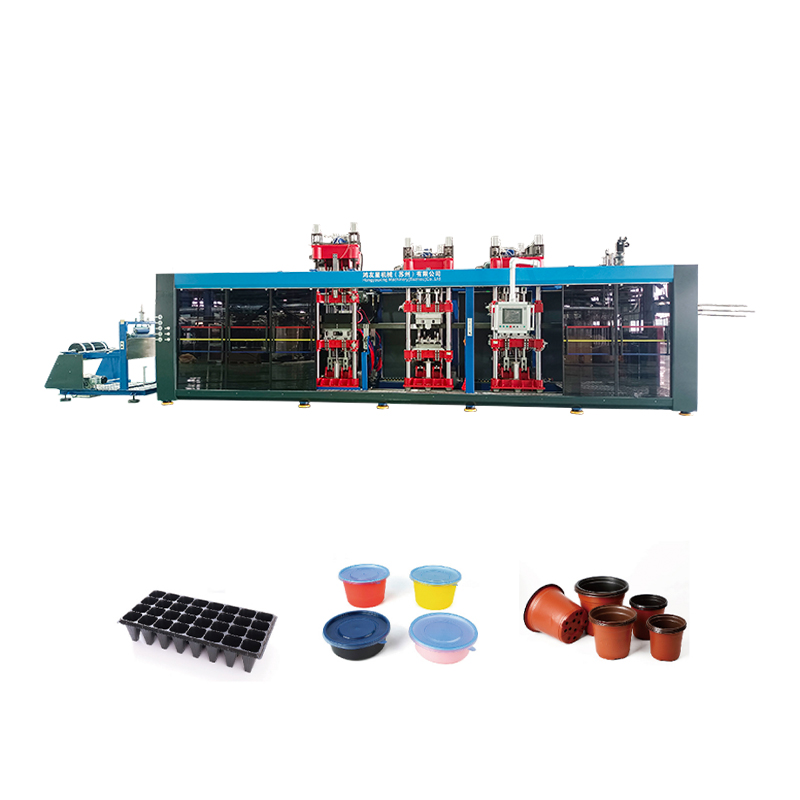 HYX-7161 Helt automatisk positiv og negativt trykk 4 stasjoner termoformingsmaskin